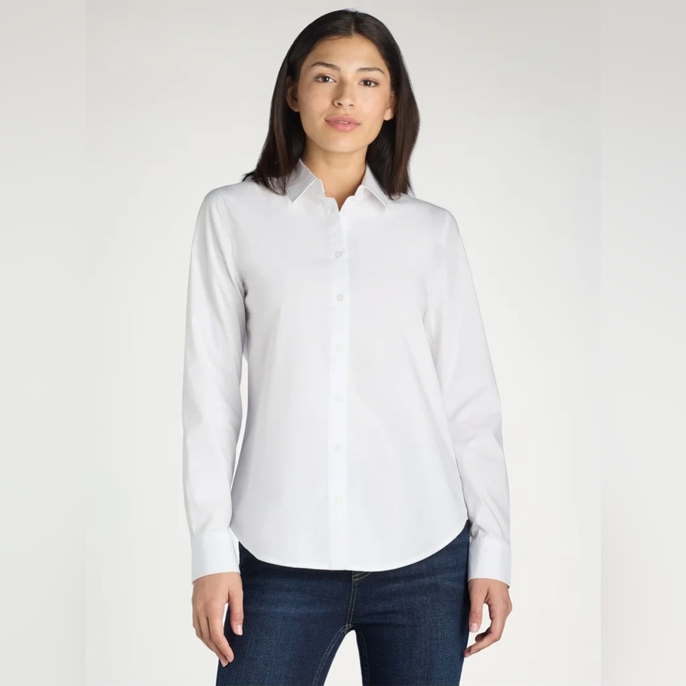 Classic White Button-Up Shirt